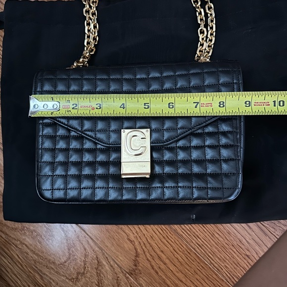 CELINE Calfskin Quilted Medium C Bag Black - Picture 15 of 16